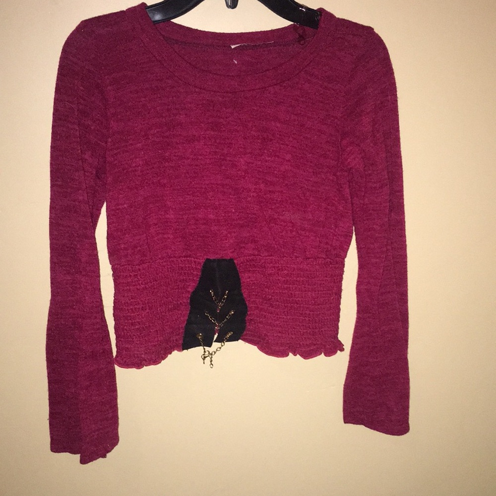 Long sleeve crop top